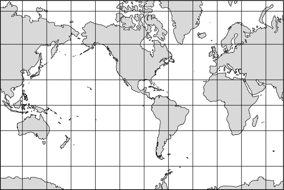Figure 4-5: The Mercator projection.