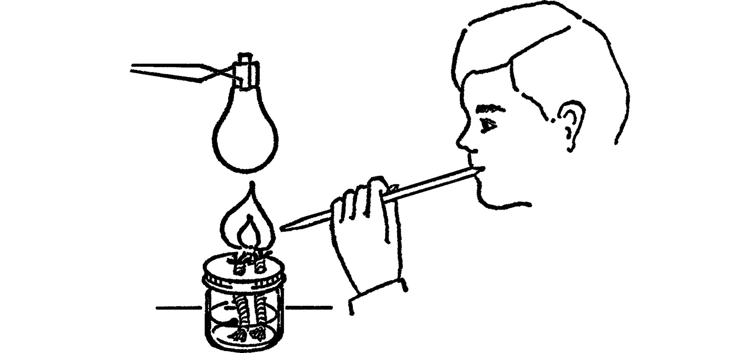 Blowtorch type alcohol burner.